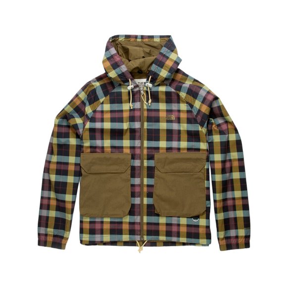 The North Face TNF Ripstop Wind Hooded Jacket Hoodie Plaid Men's - Picture 5 of 7
